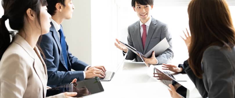 企業との交流会の様子